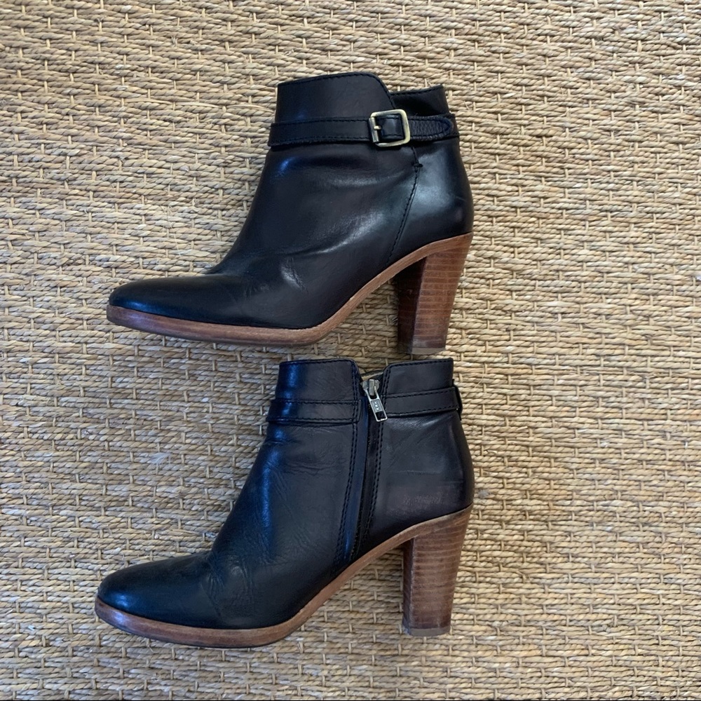 APC Buckle booties, stacked wood heel, 38